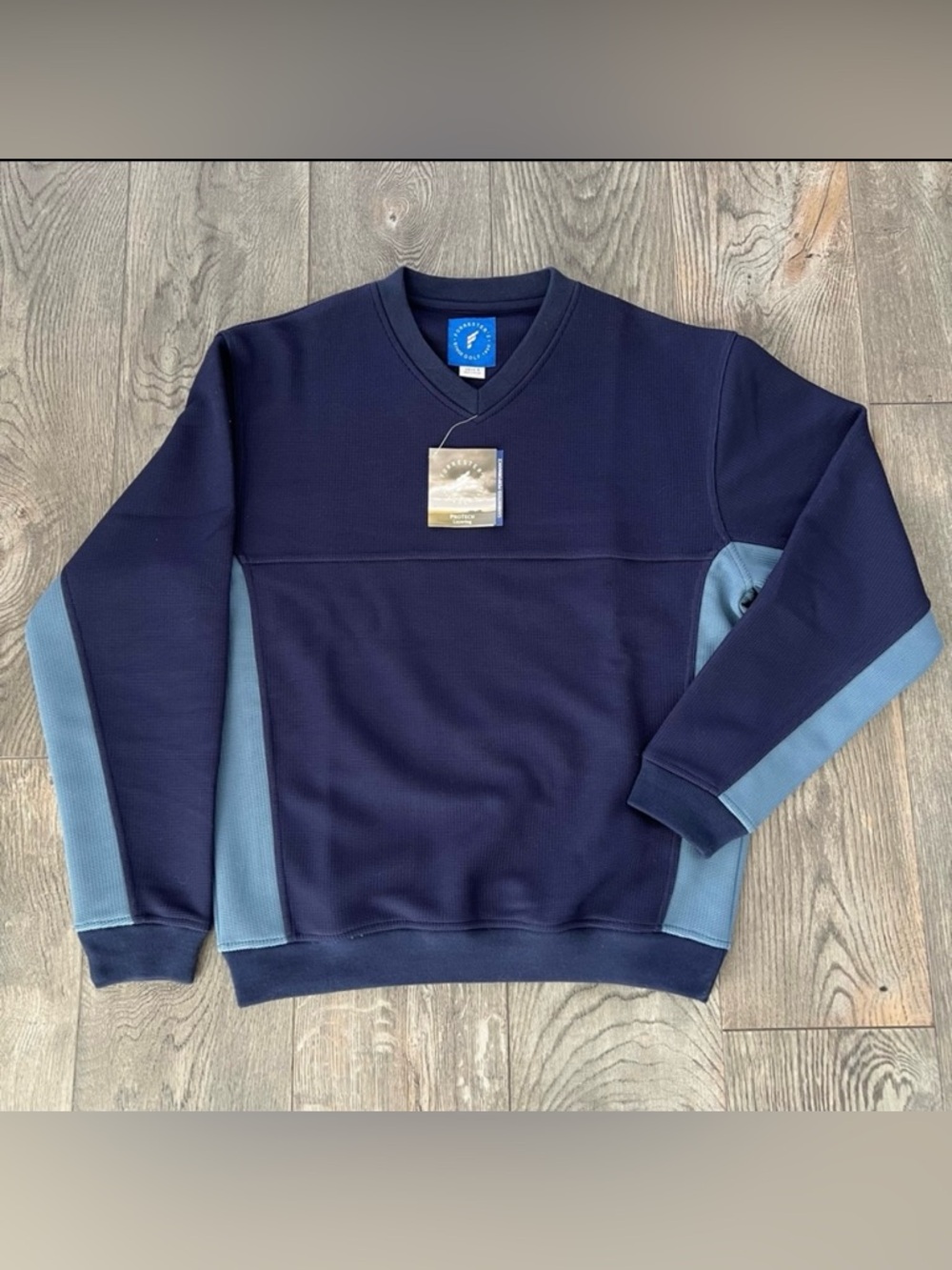 FORRESTER’S Men’s NWT Dobby Windshirt Golf Pullover Sweatshirt Navy Blue Size S
